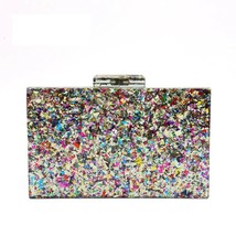  Fashion Acrylic Clutch Purse Multi-color Mixed Evening Bags Wedding Pouch Party - £145.29 GBP