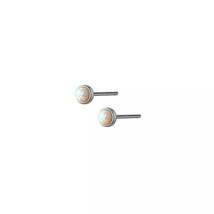 Anyco Fashion Earrings Sterling Silver Cute Opal Zircon Chic Mini Small Stud - £15.42 GBP