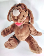 Vintage Wrinkles 9056859 Plush Dog Hand Puppet 1981 Ganzbros 15&quot; Stuffed... - £26.49 GBP