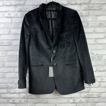 Michael Kors Womens Skinny Fit Blazer Jacket Black Size 20R Faux Velvet NWT - $37.49