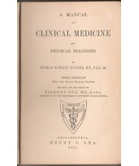 RARE 1871 HC A Manual of Clinical Medicine and Physical Diagnosis by Tanner - £41.05 GBP