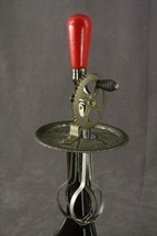Vintage Kitchen A&amp;J Red Wood Handle Egg Mayo Beaters Mixing Cup Top Lid - $388.06 MXN