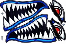 AU343 Shark Mouth Scooter Sticker Decal Racing Tuning Size 27x18 cm / 10... - $3.99