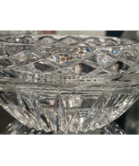 Vintage Lead Crystal Taper Candle Holder with Diamond and Starburst Cuts - $37.00