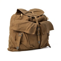 Original Czech Army Vintage Rucksack With Y Straps Suspenders M60 Canvas... - $37.35