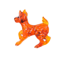 c1940&#39;s carved lucite dog brooch pin - $77.96