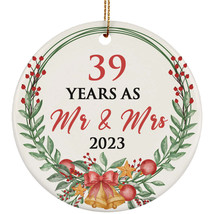 39 Years As Mr And Mrs 39th Weeding Anniversary Ornament Christmas Gifts Decor - £11.70 GBP