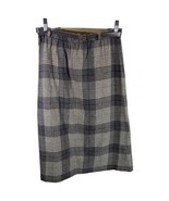 Katie Brooke Gray Plaid Flannel Skirt Womens Size 14 VTG USA Western Str... - $844.21 MXN