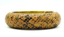Vintage Made In India Two&#39;s Company Faux Snakeskin Bangle Bracelet - £14.87 GBP