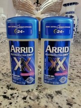 2 ARRID Extra Extra Dry Morning Clean Clear Gel Antiperspirant Deodorant 2.6 oz - £30.80 GBP