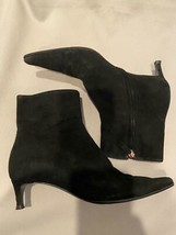 Escada Ankle Bootie Black Suede Boot Pointed Toe 36 - £53.17 GBP