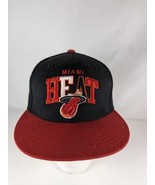 Miami Heat Mitchell &amp; Ness Hardwood Classics Snapback Flat Brim Fitted 7... - $304.44 MXN