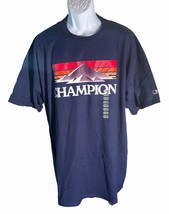 CHAMPION Men&#39;s Short Sleeve Navy Blue T-Shirt 2XL NWT - £15.45 GBP