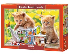 500 Piece Jigsaw Puzzle, Tea Time, Animal puzzle, Cat puzzle, Kittie puz... - $19.73