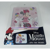 Disney Minnie Mouse 5 Suction Cup Squares Non Slip Bath Tub Treads Decor... - $8.47