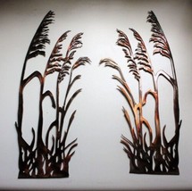 Sea Oats Pair (2 Pieces) - Metal Wall Art - Copper 26 &quot; x 10&quot; - £68.17 GBP