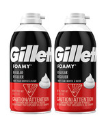 Pack of (2) New Gillette Foamy Shaving Cream, Regular, 11 Oz - $34.28 CAD