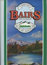 Montana Bairs Restaurants Menu Big Sky Country  - £17.07 GBP
