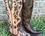 Corral Boots C1933 Ladies Chocolate Truffle Boot~Brown and Tan Leather Western - $263.50