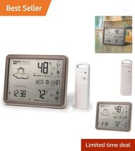 Large Display Wireless Weather Station with Atomic Clock &amp; Indoor/Outdoo... - $123.70