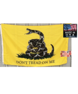USA Made GADSDEN DONT TREAD ON ME Live Rattlesnake 3x5 FLAG Banner Rebel... - $14.99