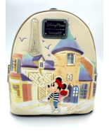 Disney Parks Epcot France Minnie Mouse La Vie En Rose Loungefly Backpack... - $1,946.30 MXN