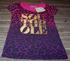 Vintage Women&quot;S South Pole T-shirt Small Pink Leopard Rocker New w/ Tag Hip Hop - £27.09 GBP