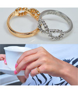 [Jewelry] Best Friend Ring Lucky 8 Gold Silver for Friendship Gift - Siz... - £7.18 GBP