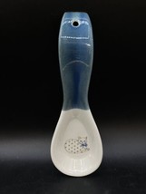 Otagiri Kitchen Ceramic Spoon Rest Blue Handle Cat Kitty Vintage - £13.75 GBP