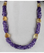 NATURAL AMETHYST FACETED CITRINE GANESHA CARVED BEADED 331 CTS DESIGNER ... - $5,078.44 MXN