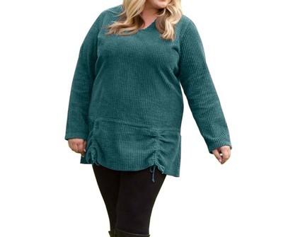 On The Plus Side channel islands chenille long sleeve rayanne sweater - ... - $74.25
