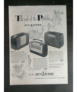 Vintage 1950 RCA Victor Portable Radio Full Page Original Ad 1221  - £5.22 GBP