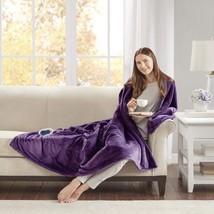 Beautyrest BR54-1941 Polyester Solid Microlight To Berber Heated Blanket Purple - £70.60 GBP