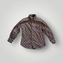 Peace Sign Shirt Hippie Button Down 1960&#39;s 1970&#39;s Mens Size L Royal Tailors - $247.49