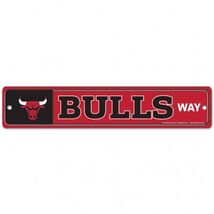 Chicago Bulls 3.75&quot; by 19&quot;  Plastic Street Sign - NBA - $14.54