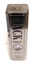 Jack Daniels Silver Collector Tin Old No. 7 Hinged Lid Empty - £17.21 GBP