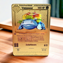 Venusaur 1st Edition Gold Metal Pokémon Card Collectible - £7.50 GBP