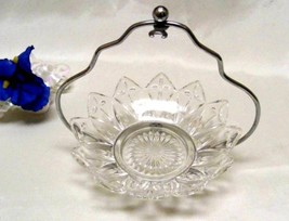 2049 Antique Federal Glass Petal Jelly Dish and Holder  - £11.17 GBP