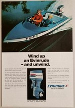 1973 Print Ad Evinrude Outboard Motors Couple Ride in Speed Boat - $13.62