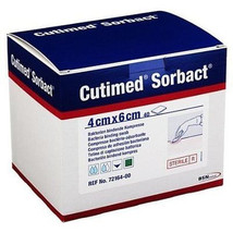 BSN Cutimed Sorbact Swabs 4 cm x 6 cm (Pack of 5) Wounds Post Op Ulcers Diabetic - £16.47 GBP