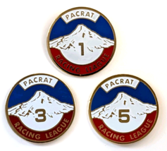 PACRAT Racing League Ski Pins Lot 3 Mt Hood Oregon Skiing Souvenir Colle... - €17,00 EUR