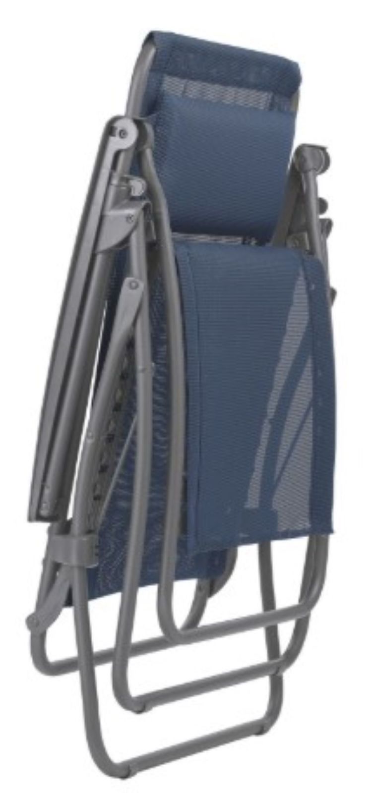 27&quot; Blue Metal Outdoor Zero Gravity Chair with Blue Cushion - $290.43