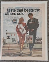 PEPSI Cola ~ Vintage ~ 1968 ~ Classic ~ Life Magazine Advertising ~ 11&quot; ... - £17.93 GBP