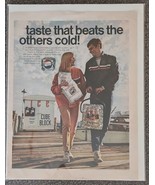 PEPSI Cola ~ Vintage ~ 1968 ~ Classic ~ Life Magazine Advertising ~ 11&quot; ... - £17.88 GBP