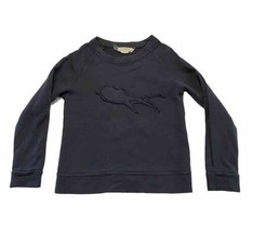 Andorine Toddler Crewneck Sweatshirt Navy Blue Size 6 Long Sleeve 100% C... - $17.42