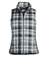 Lands' End Women's Down Puffer Vest Gray Ivory 600 Fill Size LARGE 14 - 16 NEW - £31.00 GBP