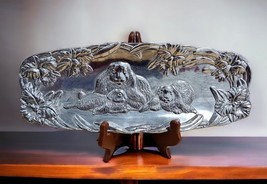 Bread Tray Bunnies (Aluminum Hollowware) by Arthur Court 1994 Vintage Ea... - $23.44