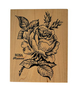 PSX Rose Rosa Botanical Rubber Stamp K-023 Rosaceae Flower Vintage 1992 New - $29.07 CAD