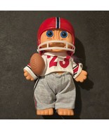 Vintage Magic Troll Doll Football Player #23 Red Helmet Purple Hair HTF - $925.70 MXN