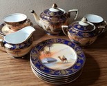 SUPERB NORITAKE COFFEE SET WITH HAND PAINTED CAMEL &amp; DESERT SCENES  - $349.00